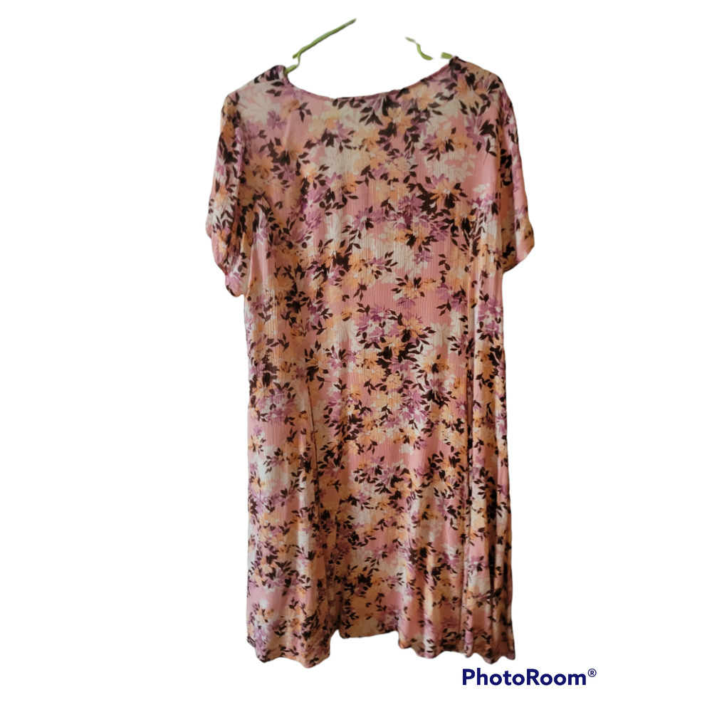 Short-sleeve Crinkle floral Dress